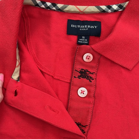 Burberry golf red polo shirt size small - Picture 3 of 7